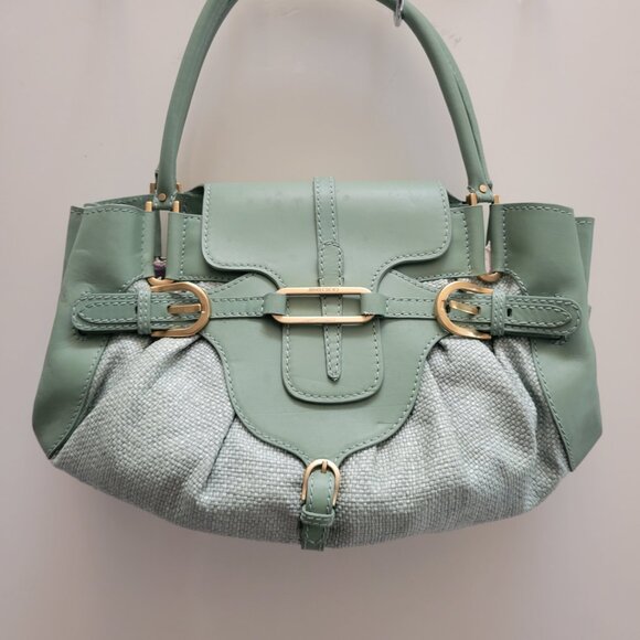 Jimmy Choo Luxury‎ Handbag Light Green with Gold Accents - Picture 8 of 9